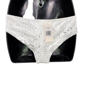 Eberjey Playa Del Coco Lace Bikini Swim Bottom Ecru M